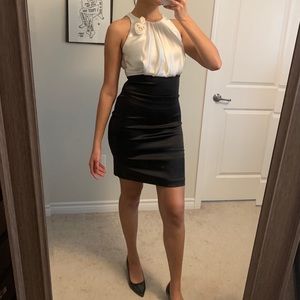 BA Nites Black & White Formal Cocktail Dress